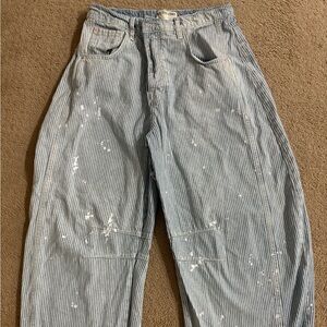 We The Free Blue and White Striped Pants